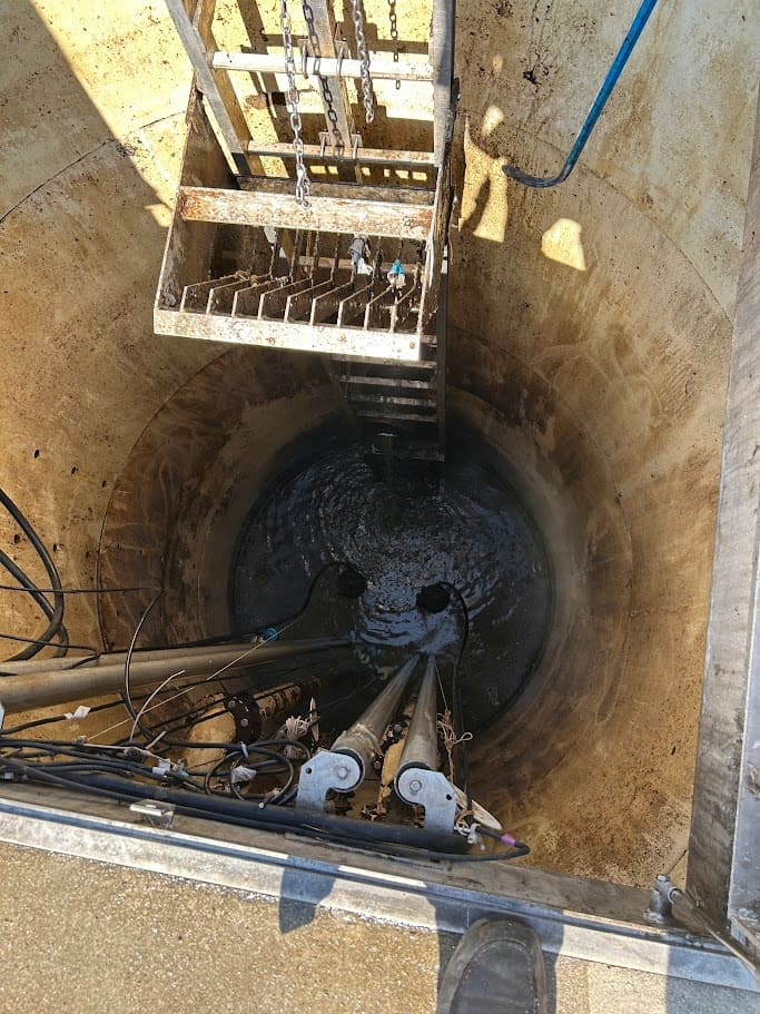 cleaned sewer pumping station