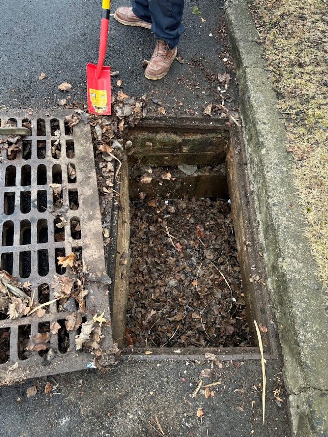 dirty storm drain